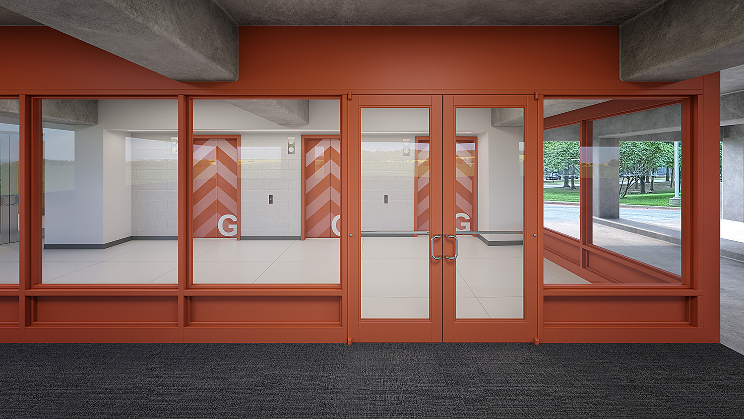Garage lobby at Millennium Tower