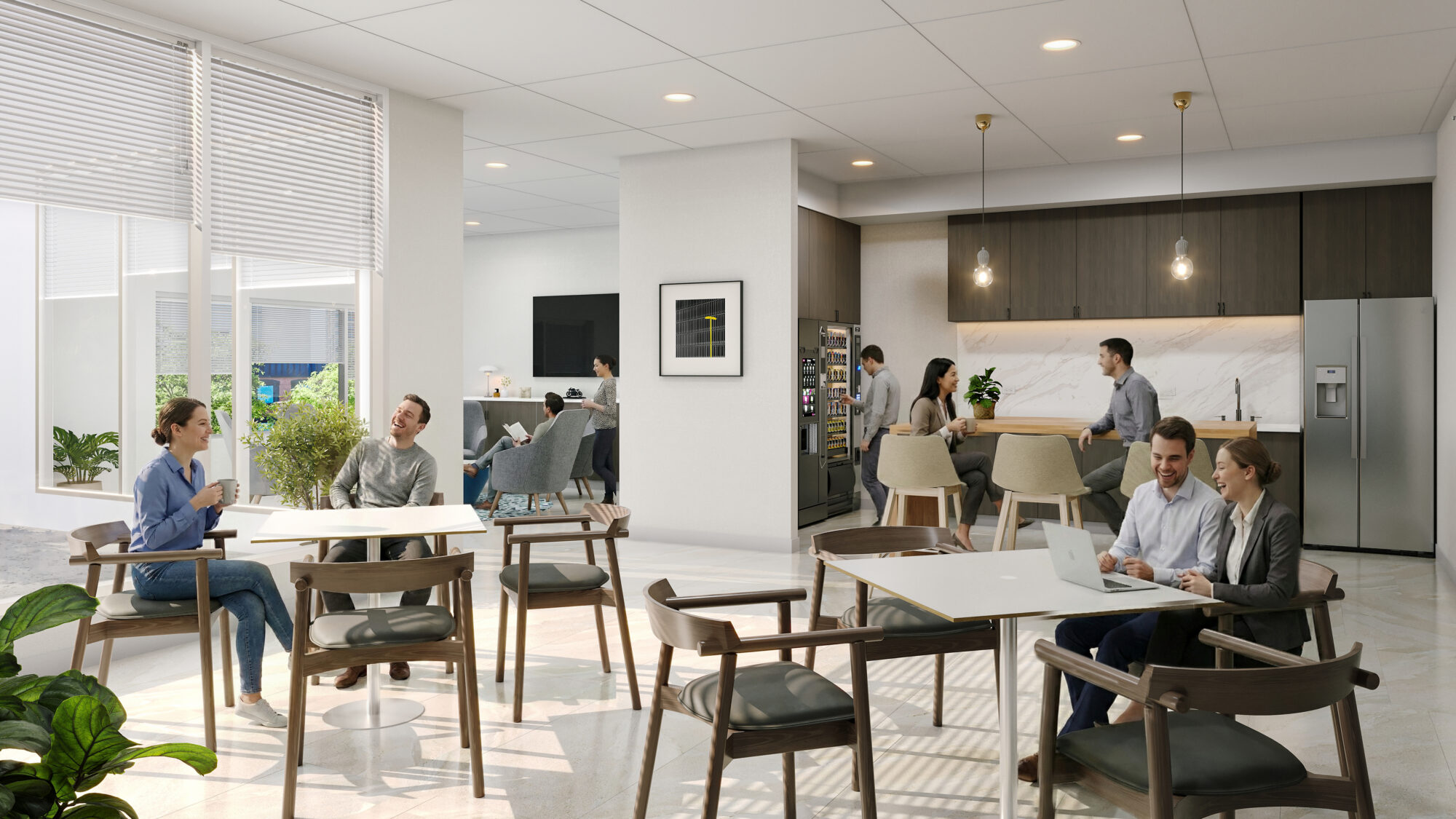 Break room at Millennium Tower
