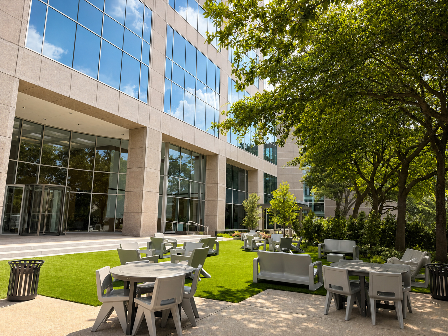 Pocket park at Millennium Tower