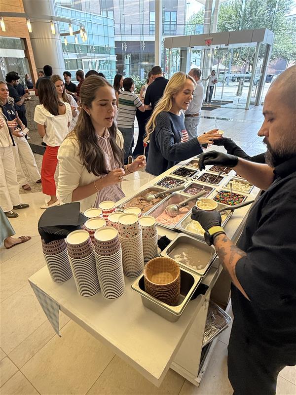 Ice cream social tenant event at One McKinney.